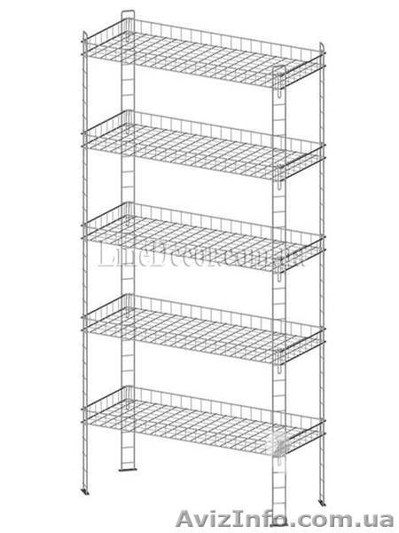 Продам торговельне обладнання. Стелаж  металевий  - <ro>Изображение</ro><ru>Изображение</ru> #1, <ru>Объявление</ru> #920263