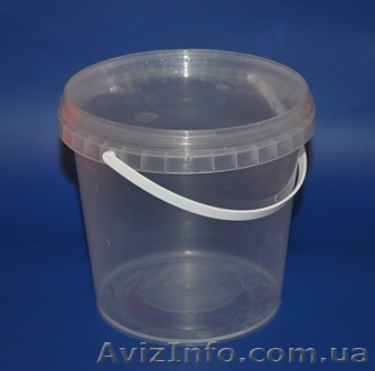Ведро пластиковое пищевое 1л - <ro>Изображение</ro><ru>Изображение</ru> #1, <ru>Объявление</ru> #1313369