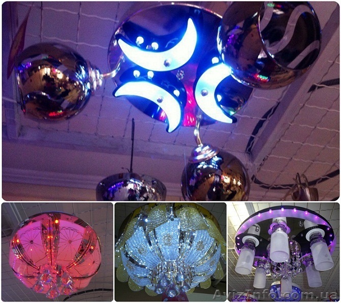 ЛЮСТРА С LED ПОДСВЕТКОЙ + ПУЛЬТ УПРАВЛЕНИЯ - <ro>Изображение</ro><ru>Изображение</ru> #1, <ru>Объявление</ru> #1371436