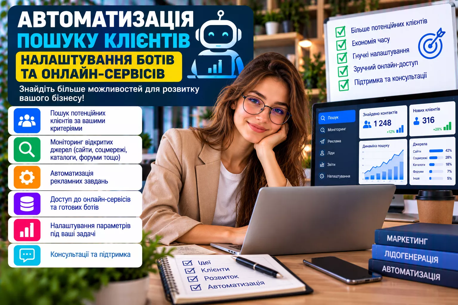 Автоматизація пошуку клієнтів — налаштування ботів та онлайн-сервісів - <ro>Изображение</ro><ru>Изображение</ru> #1, <ru>Объявление</ru> #1754885