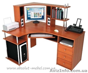 Угловой компьютерный стол С-820 с надстройкой Н-821