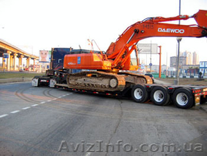 Перевозка кранов Днепропетровск,  перевозка экскаваторов Запорожье,  Украина и Европа.