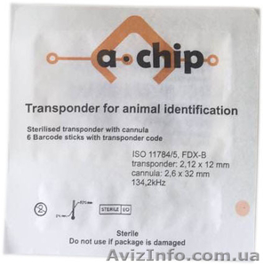 Микрочип для животных "A-chip канюля" - <ro>Изображение</ro><ru>Изображение</ru> #3, <ru>Объявление</ru> #781737
