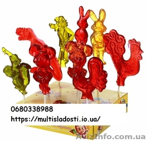 Леденцы на палочке в форме мультгероев. Мультисладости. Николаев.