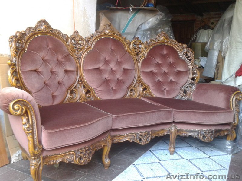 Диван + 2 кресла. Орех. - <ro>Изображение</ro><ru>Изображение</ru> #1, <ru>Объявление</ru> #807466