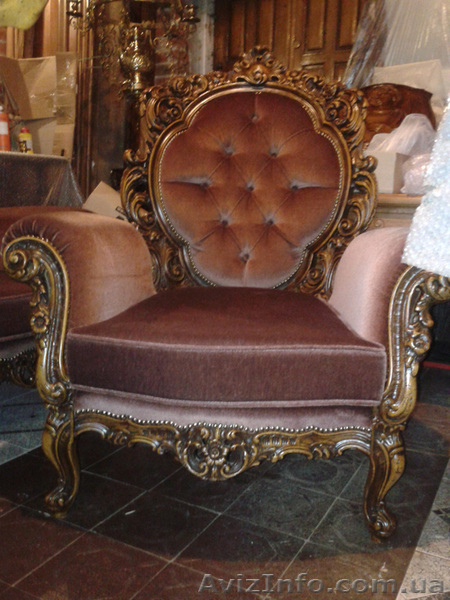 Диван + 2 кресла. Орех. - <ro>Изображение</ro><ru>Изображение</ru> #2, <ru>Объявление</ru> #807466