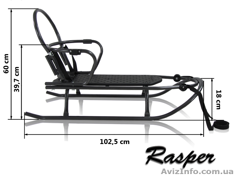 санки Prampol Rasper Польша с капюшоном и конвертом подножки - <ro>Изображение</ro><ru>Изображение</ru> #3, <ru>Объявление</ru> #1030451