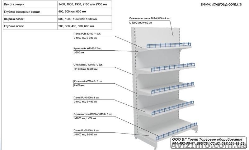 Стеллажи металлические торговые универсальные - <ro>Изображение</ro><ru>Изображение</ru> #3, <ru>Объявление</ru> #1062313