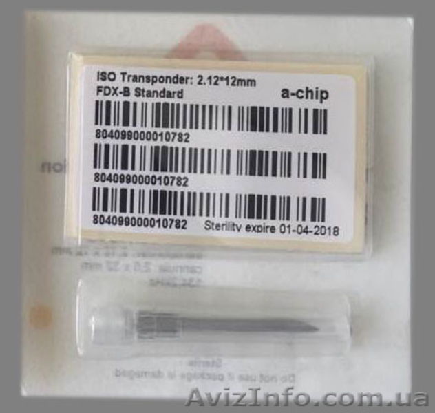 Микрочип для животных "A-chip канюля" - <ro>Изображение</ro><ru>Изображение</ru> #2, <ru>Объявление</ru> #781737