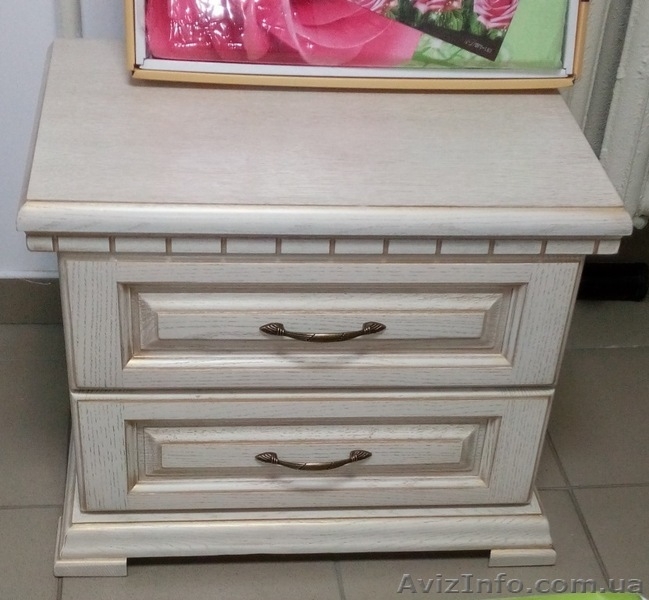 Продам нове дубове ліжко, комод, дзеркало і 2 тумби  (білий+золото) - <ro>Изображение</ro><ru>Изображение</ru> #5, <ru>Объявление</ru> #1415268